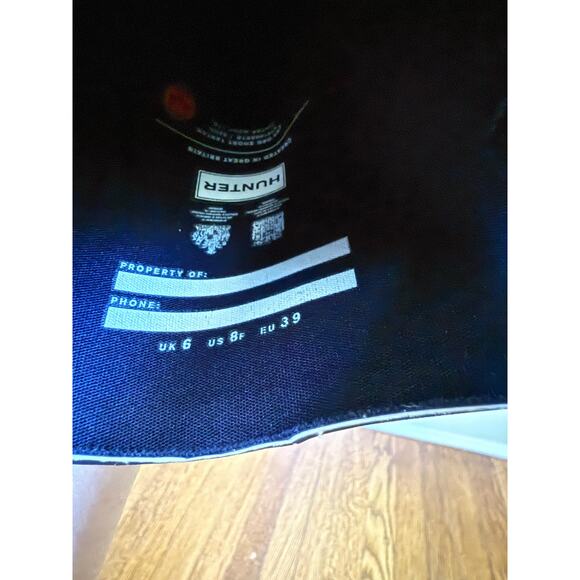 Hunter Women's Blue Plaid Rain Boots Size 8 - Picture 9 of 9